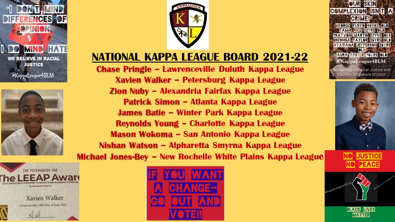 New National Kappa League Board Welcome Message