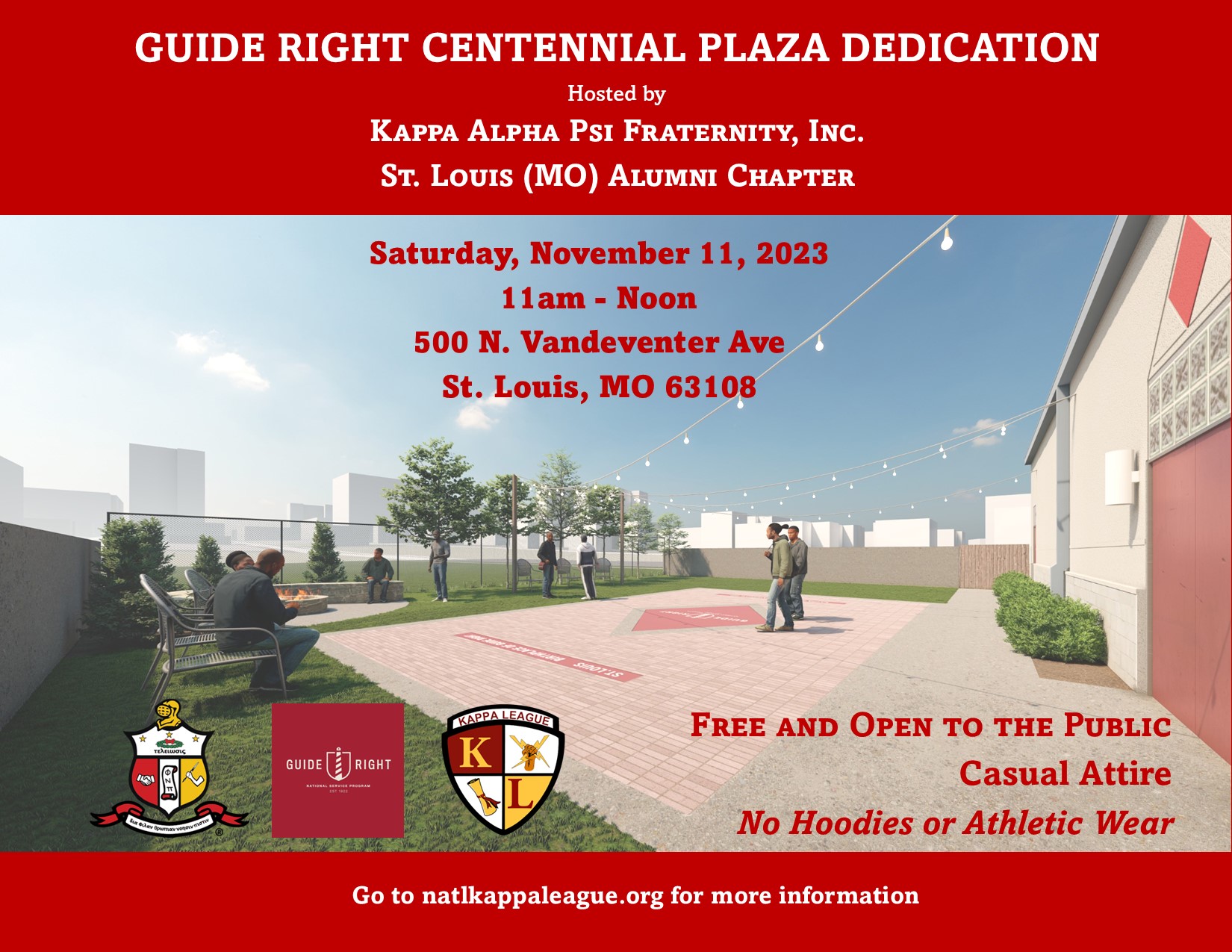 Guide Right Centennial Plaza Dedication Flyer